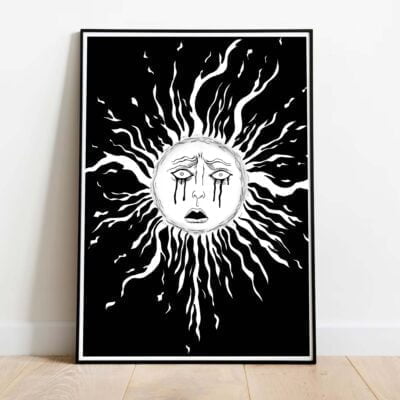 Poster Sad Sun dans cadre noir