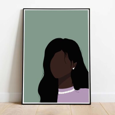 Poster Pastel Girl 1 dans cadre