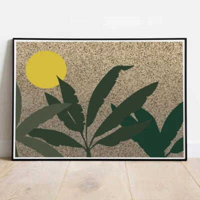 Poster Pampa dans cadre noir