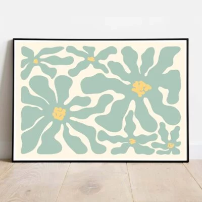 Poster "Floating Pastel Flowers"