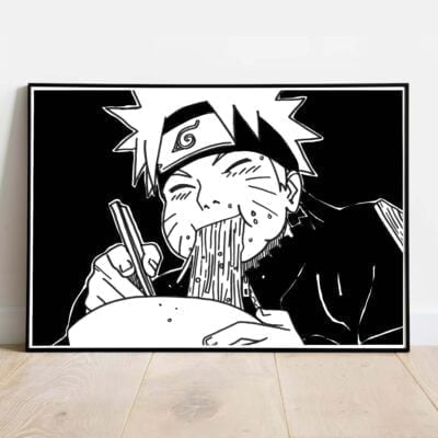 Poster Naruto dans cadre noir