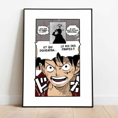 Poster One Piece dans cadre noir