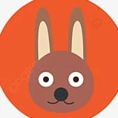 visage de lapin souriant
