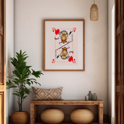 Poster Danse Péruvienne dans cadre beige