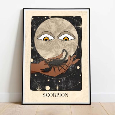 Poster Scorpio dans cadre noir