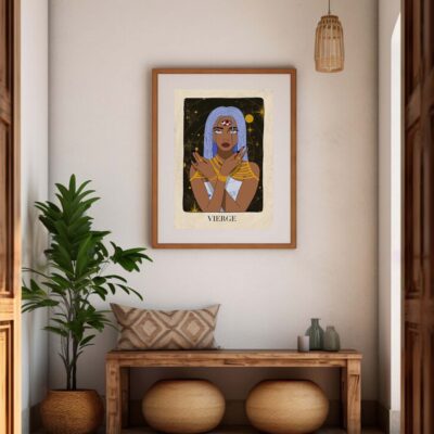 Poster Virgo dans cadre beige