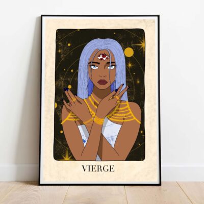 Poster Virgo dans cadre noir