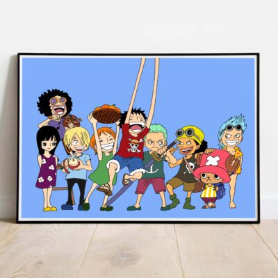 Poster One Piece kids dans cadre noir