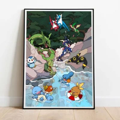 poster pokemon dans cadre noir
