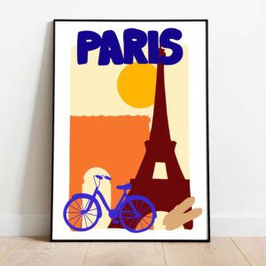 Poster Paris dans cadre noir