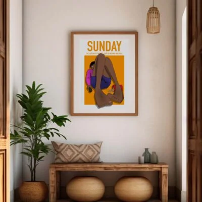 Poster Sunday dans cadre