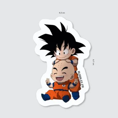 Sticker "DBZ" avec dimensions