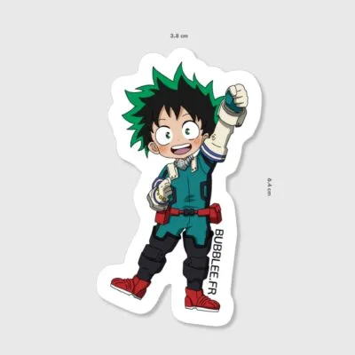 Sticker "midoriya" avec dimensions