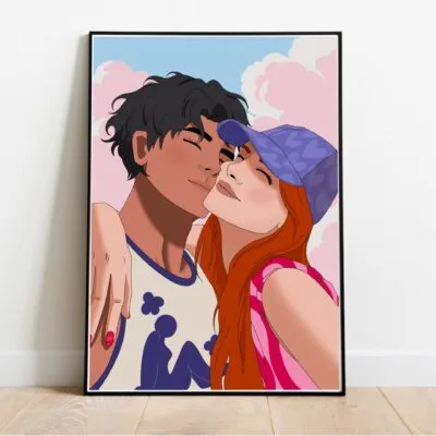 Poster Summer Love dans cadre noir