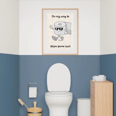 Illustration Toilet paper dans WC