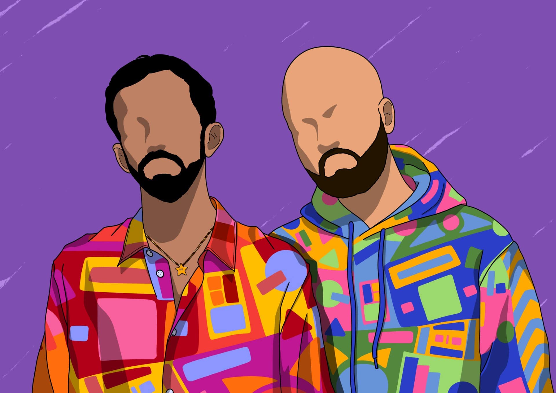 Portrait personnalisé Bigflo et Oli