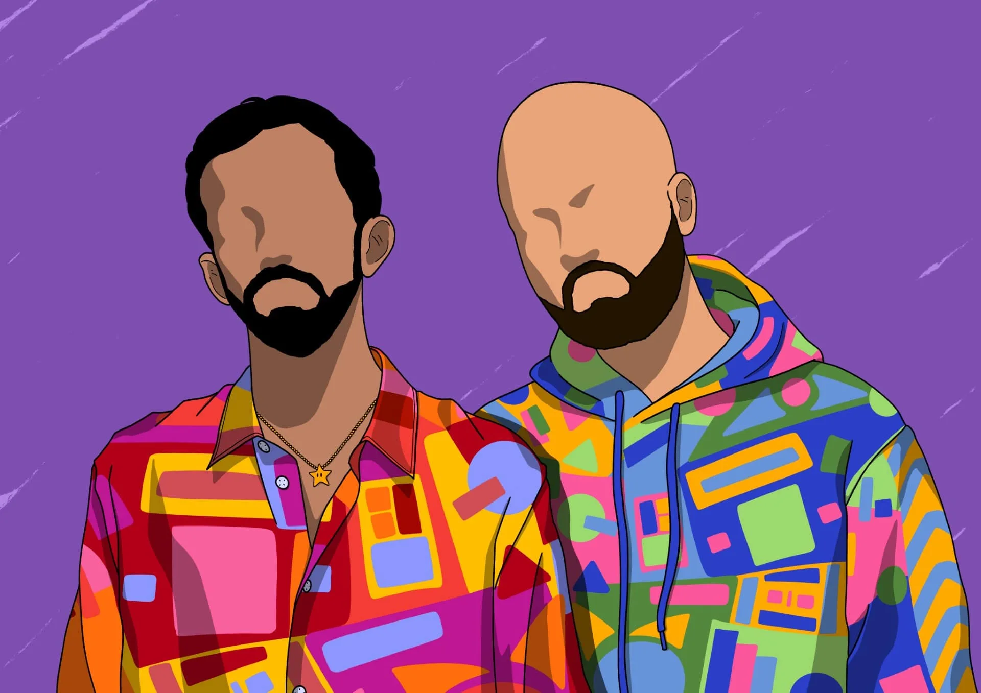 Portrait personnalisé Bigflo et Oli