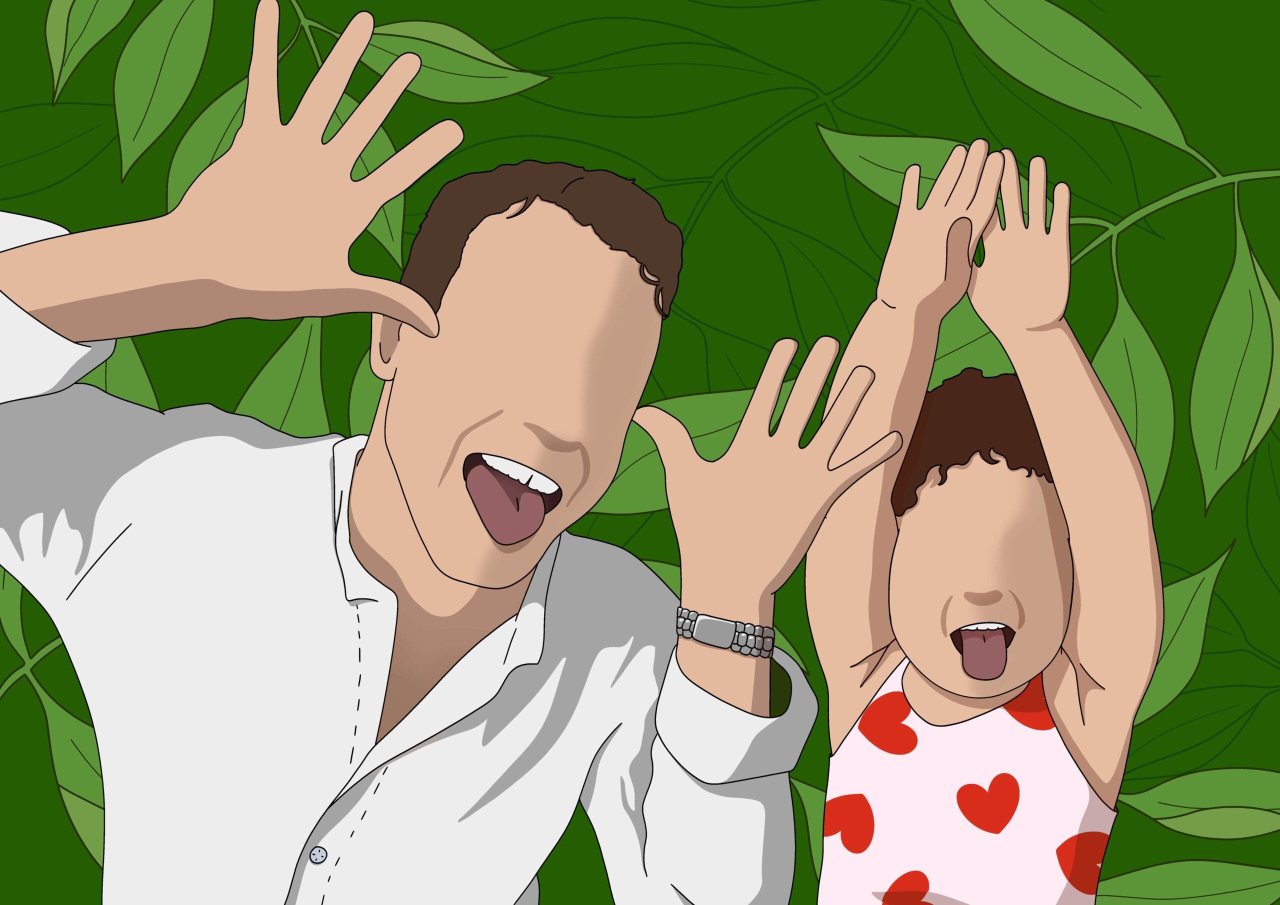 Portrait personnalisé de 2 personnes