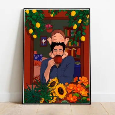 poster daddy cool dans cadre noir