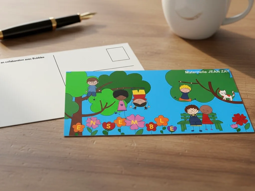 Impression du visuel sous forme de carte postale