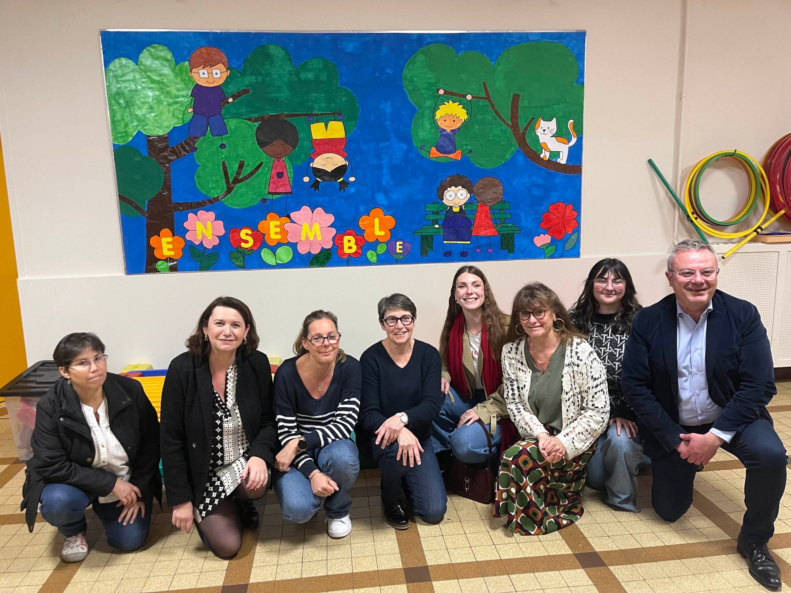 Inauguration de la fresque intérieure en présence des élus