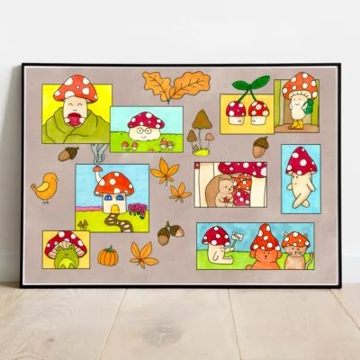 Poster "Mushroom World"