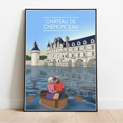 Poster "Chenonceau à deux"
