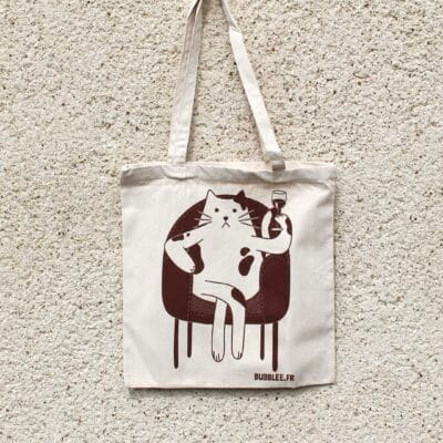 Sac Coton  "Drinking Cat"