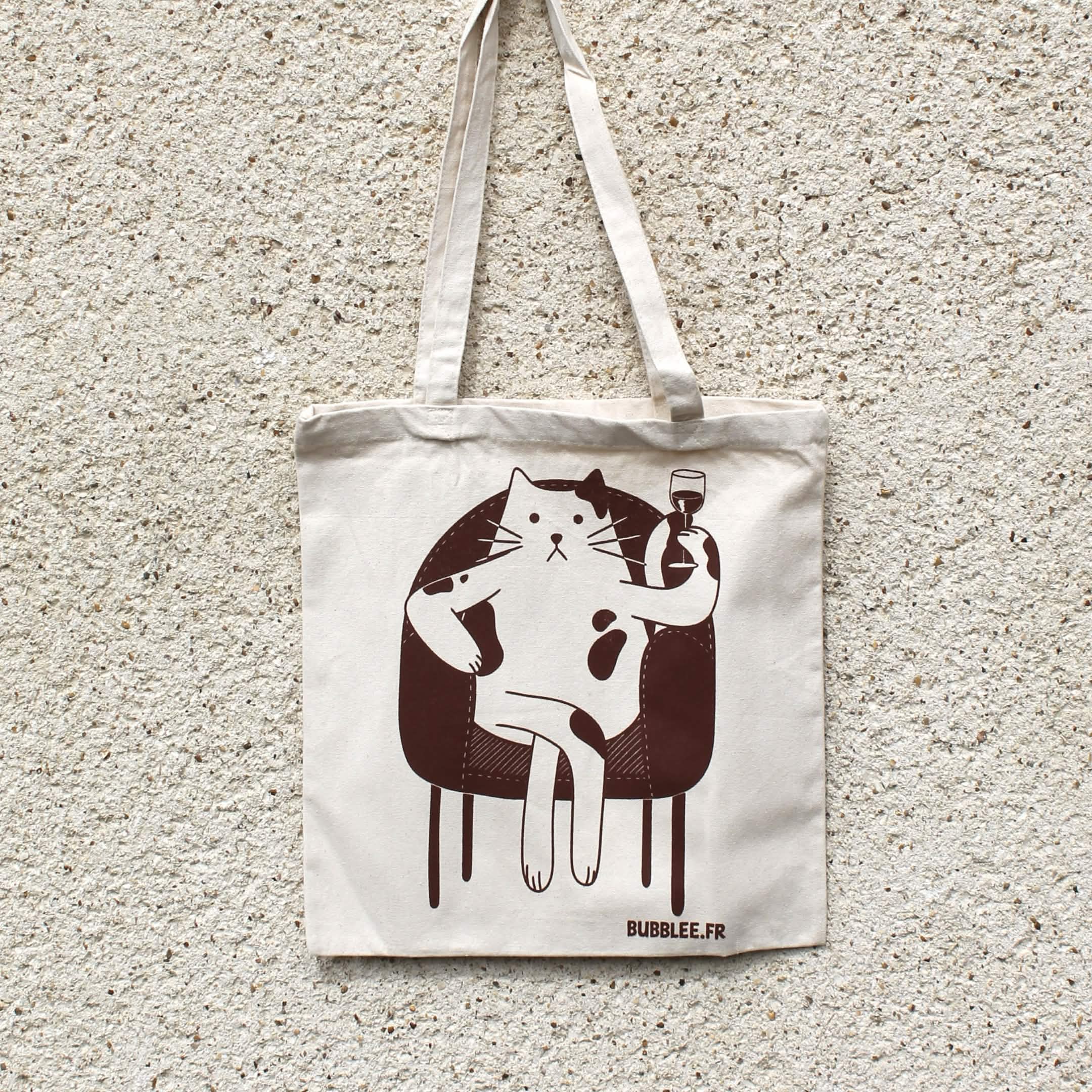 Sac Coton  "Drinking Cat"