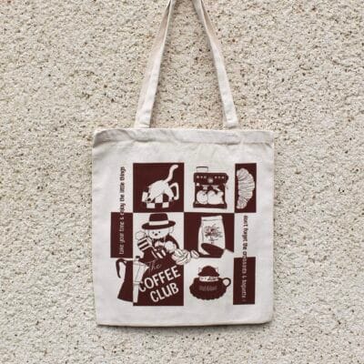 Sac Coton  "Coffee Club"