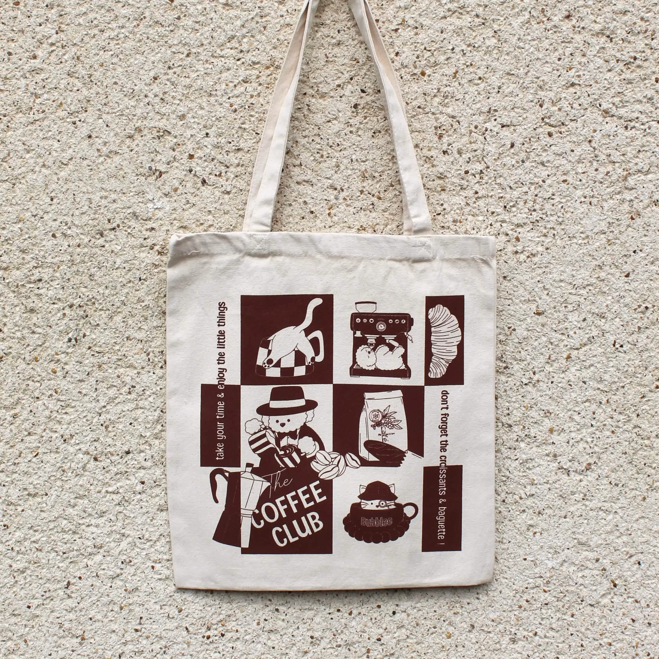 Sac Coton  "Coffee Club"