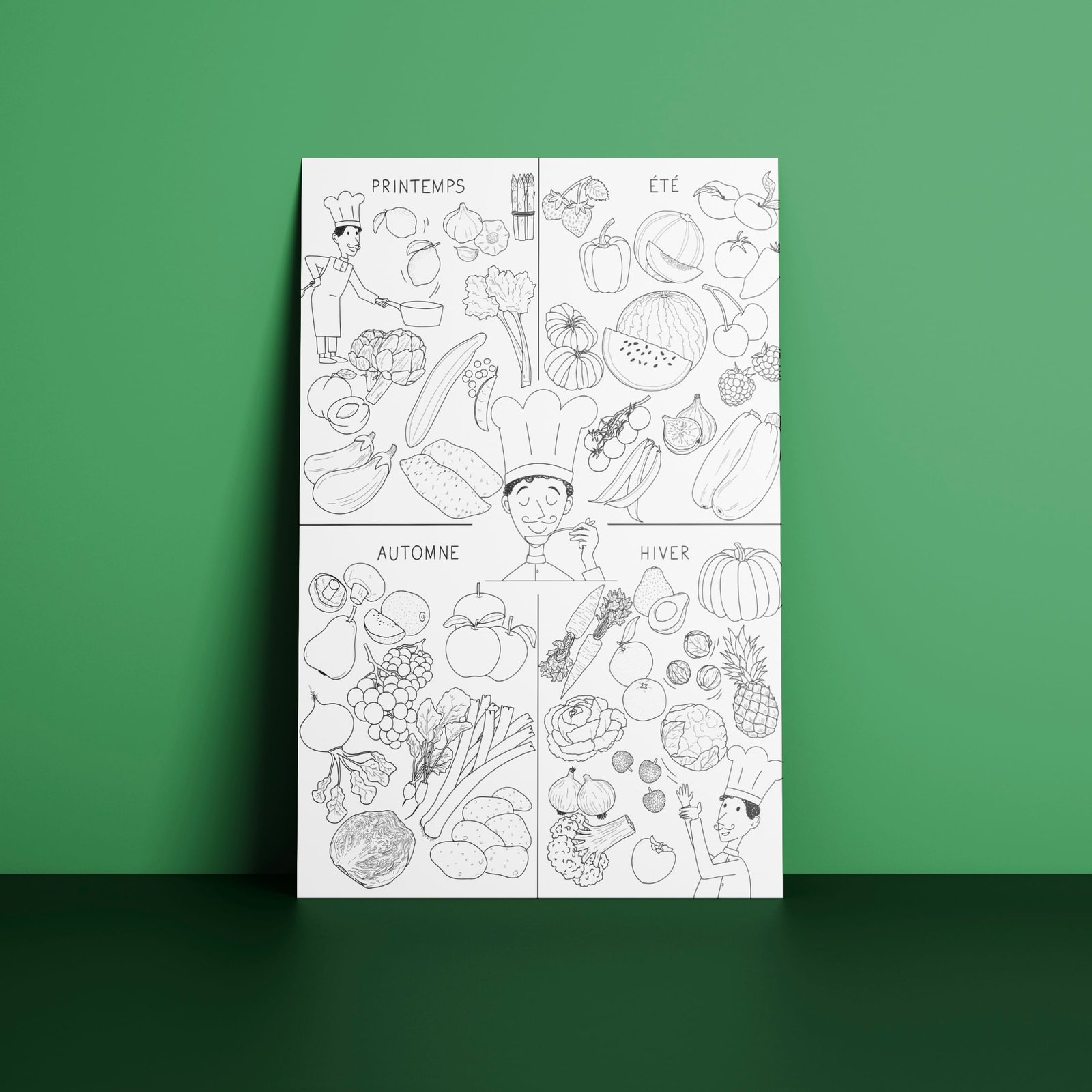 Coloriage "Légumes de Saison"