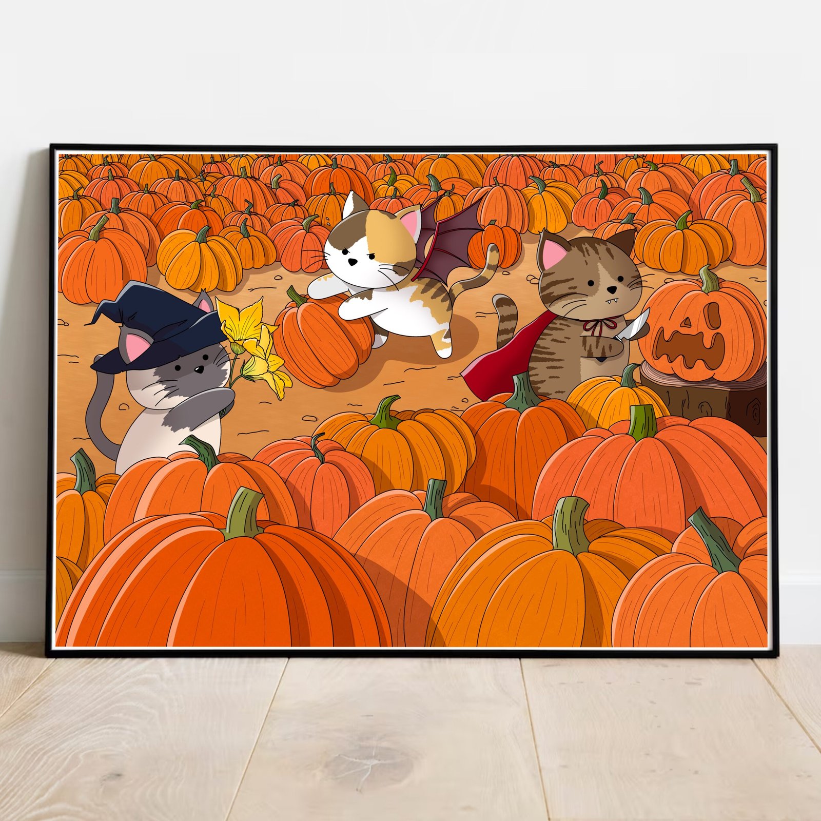Poster "Champ De Citrouilles"