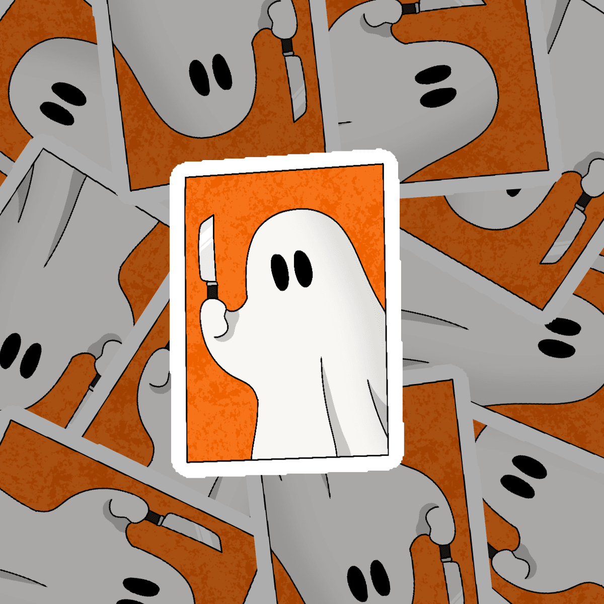 Sticker "Fant&ocirc;me orange"