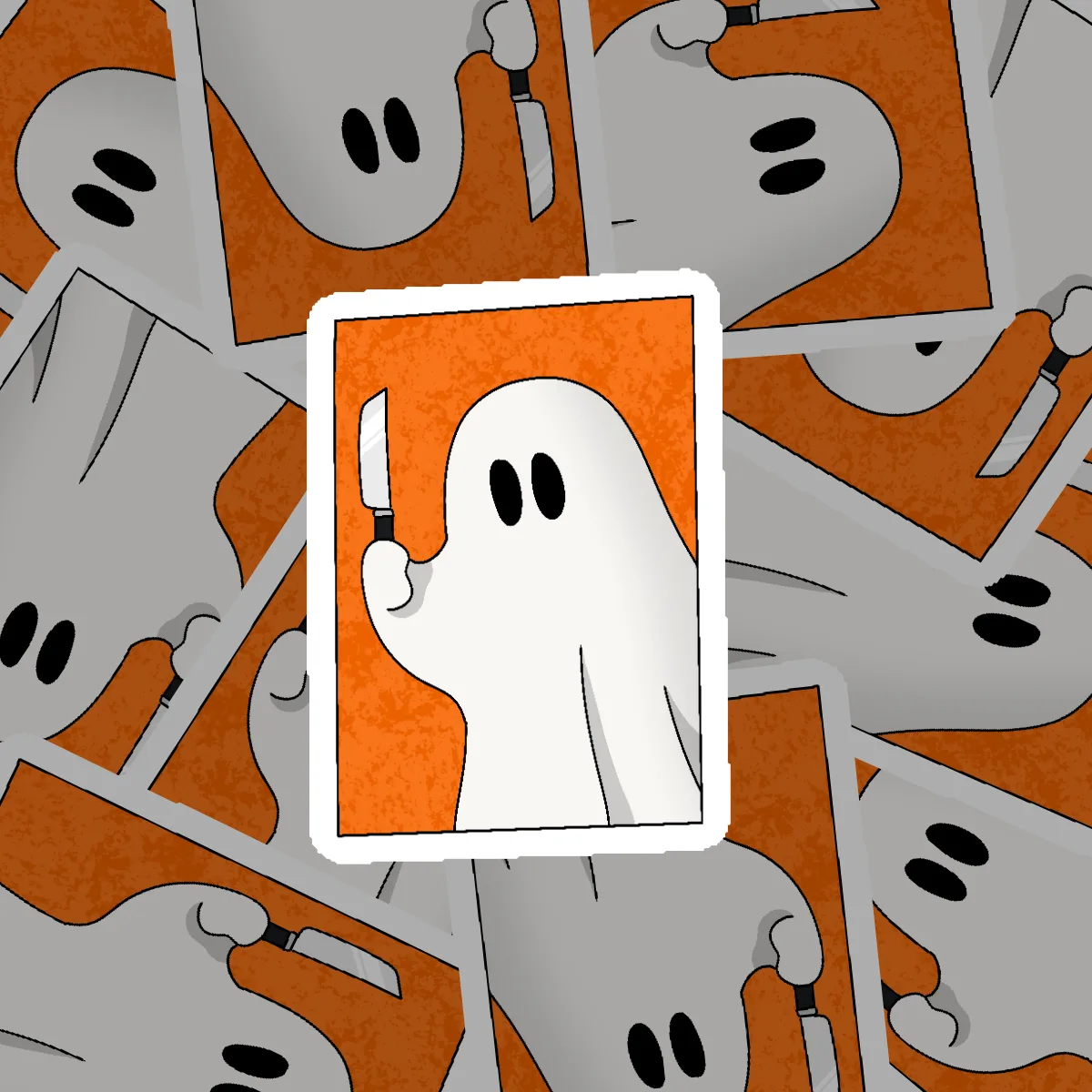 Sticker "Fant&ocirc;me orange"